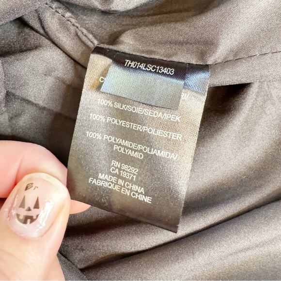 Tibi Silk and Leather Slip Dress Emerald Green Size 6 NWT - Picture 6 of 13